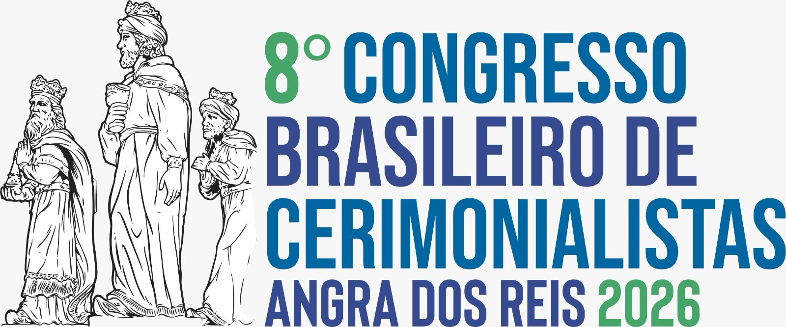 Logotipo do 8º Congresso Brasileiro de Cerimonialistas, Angra dos Reis 2026