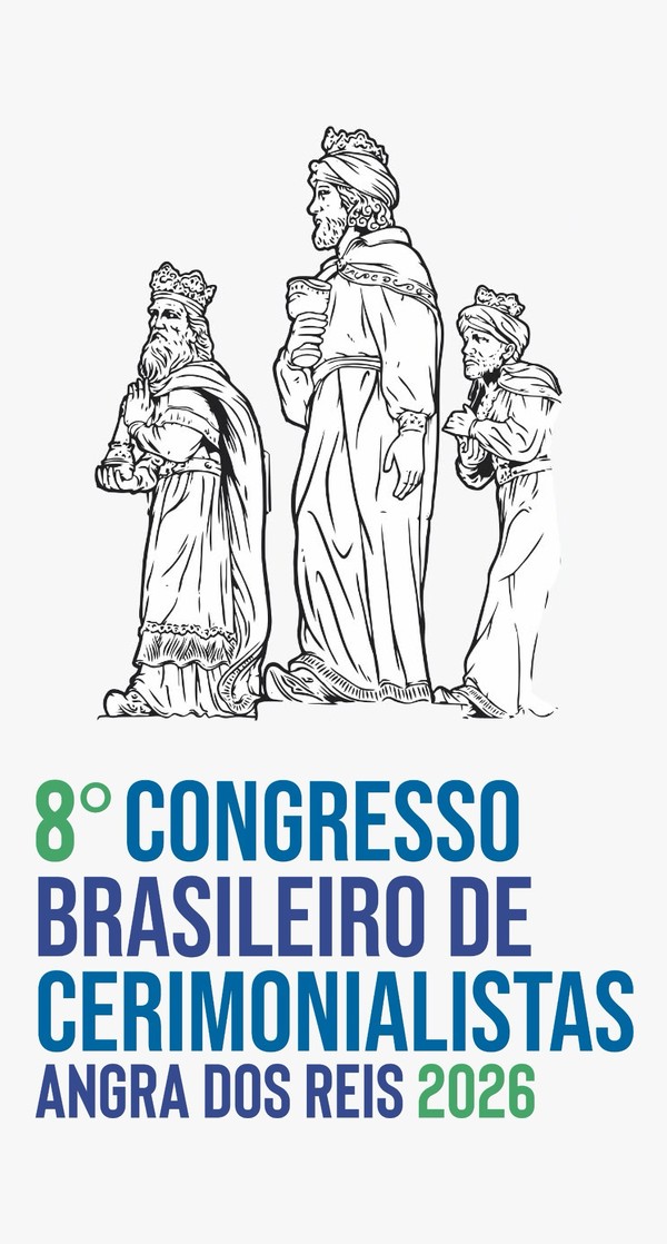 Logotipo do 8º Congresso Brasileiro de Cerimonialistas, Angra dos Reis 2026